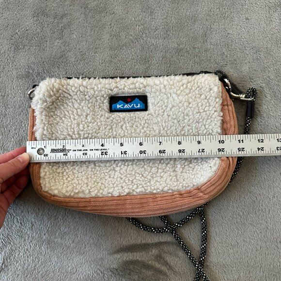 Kavu So Snuggy Crossbody Bag Cream Corduroy Tan Purse Handbag - Picture 5 of 6